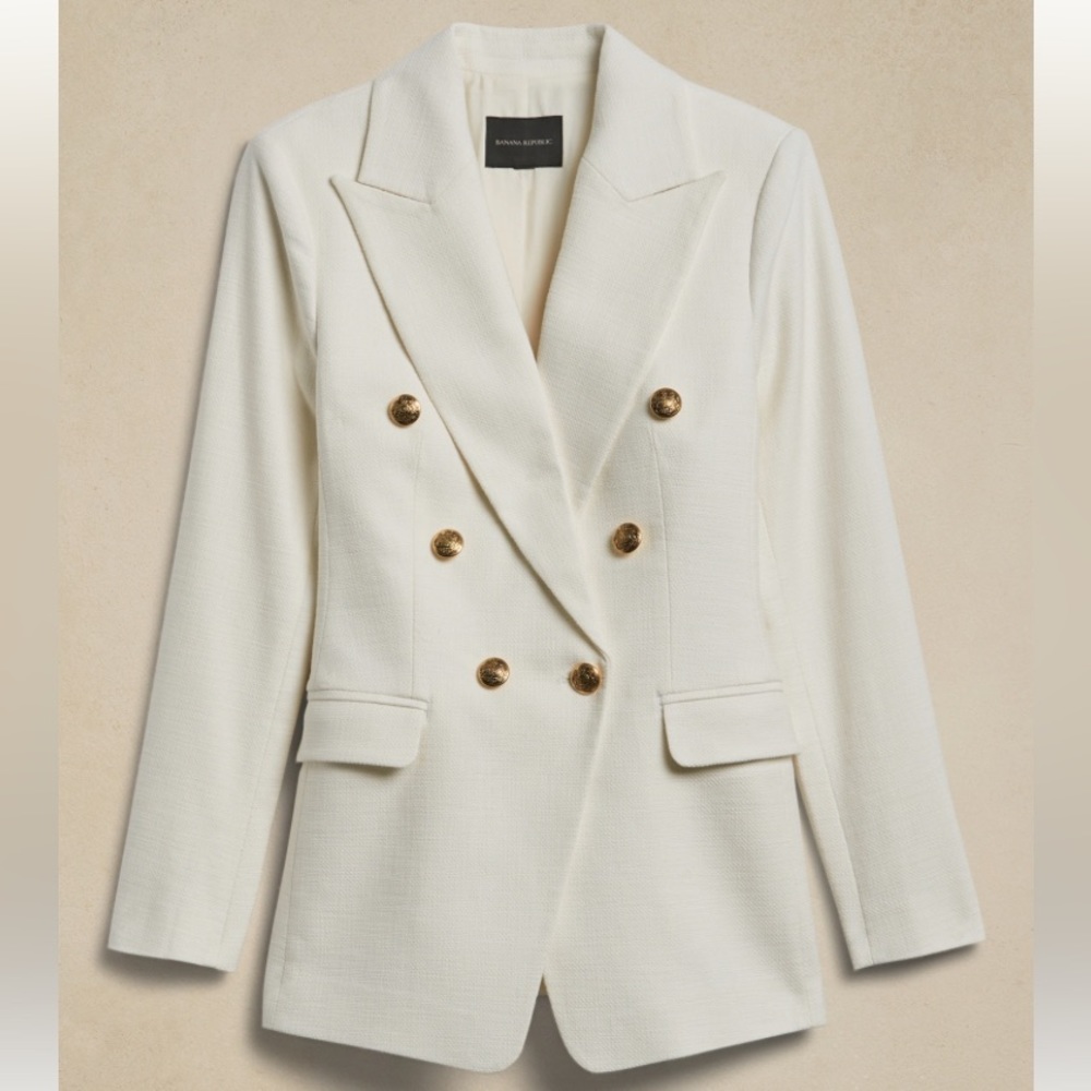 ✨✨NWT Banana Republic Limited Edition Cotton Captain’s Blazer - Picture 6 of 9